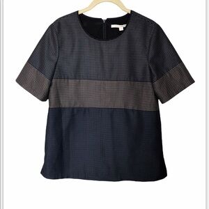 JONATHAN SIMKHAI Colorblock Blouse XS Dots